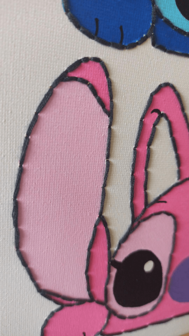 Toile personnalisée Bleu Rose