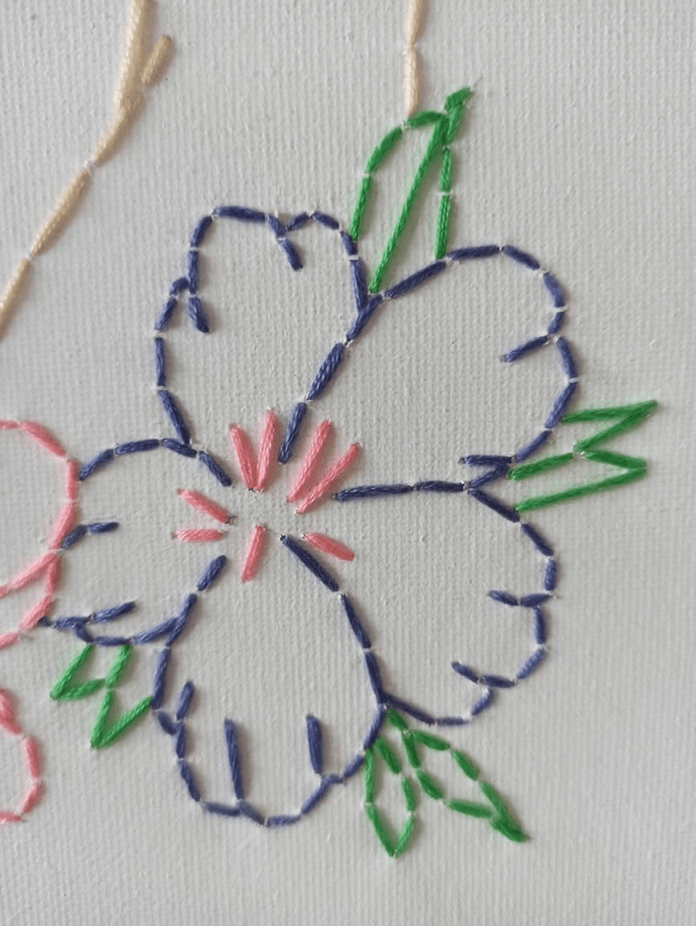 Toile brodée Mamange