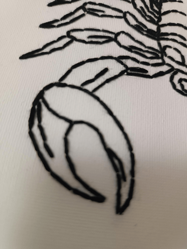 Toile brodée signe astro Scorpion 