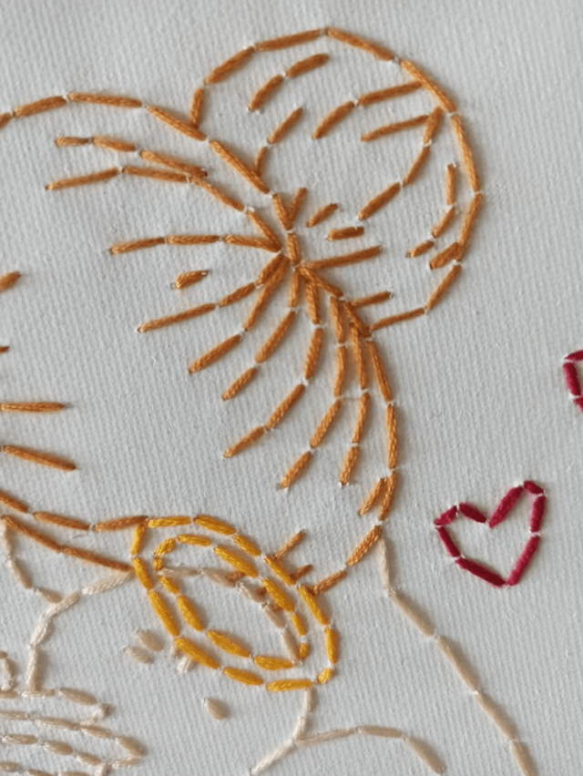 Toile brodée Mamange