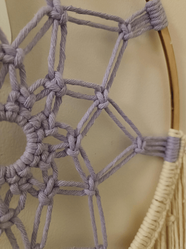 Attrape rêves violet Macramé 