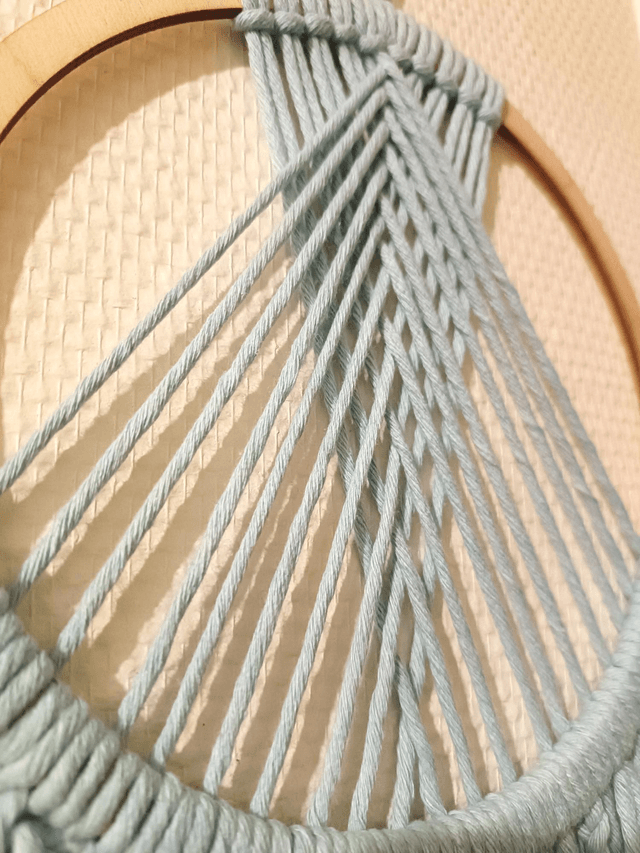 Attrape rêves bleu Macramé 
