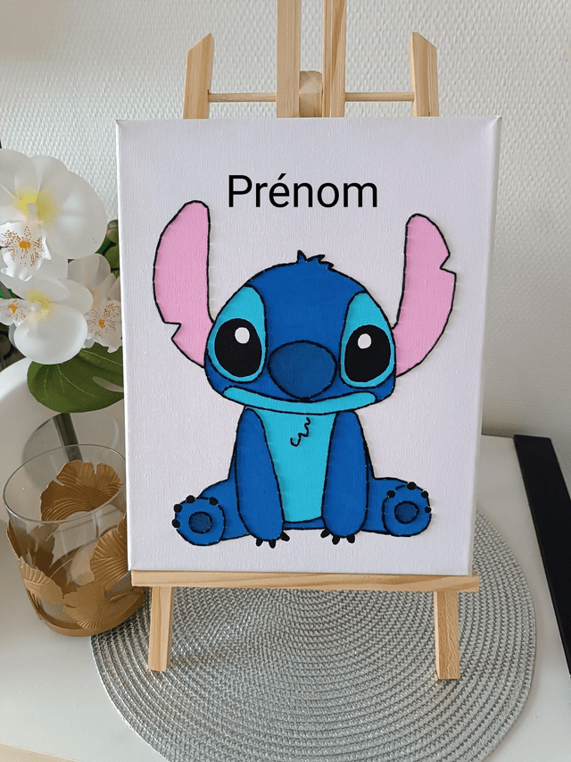 Toile brodée personnalisée STI