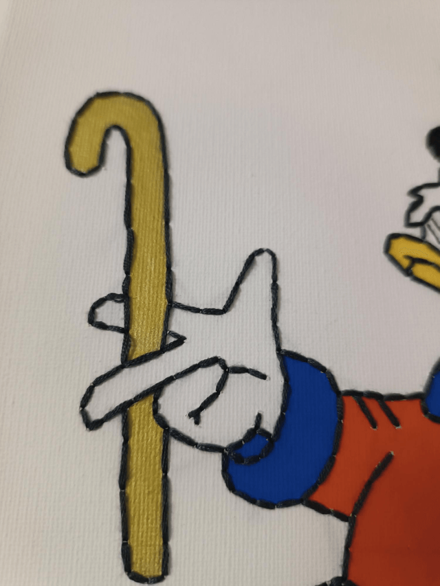 Toile brodée  Canard $
