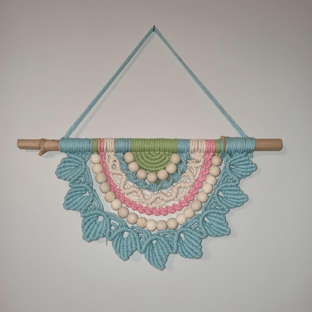 Déco demi cercle macramé 