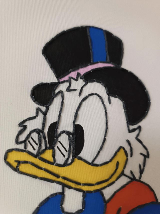 Toile brodée  Canard $