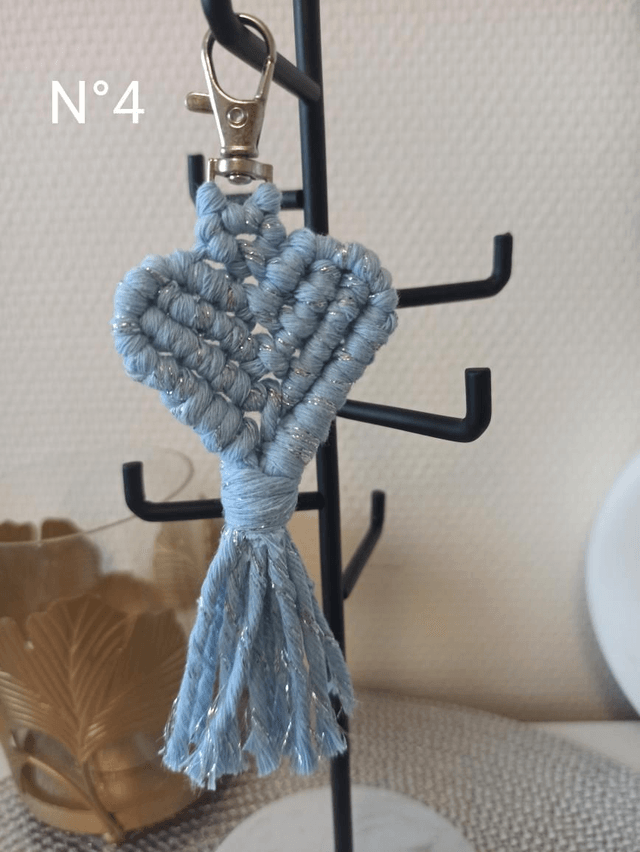 Porte clés macramé Coeur