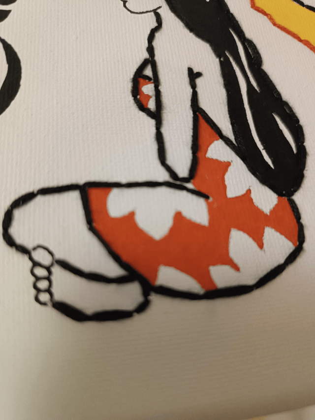 Toile brodée Tahiti