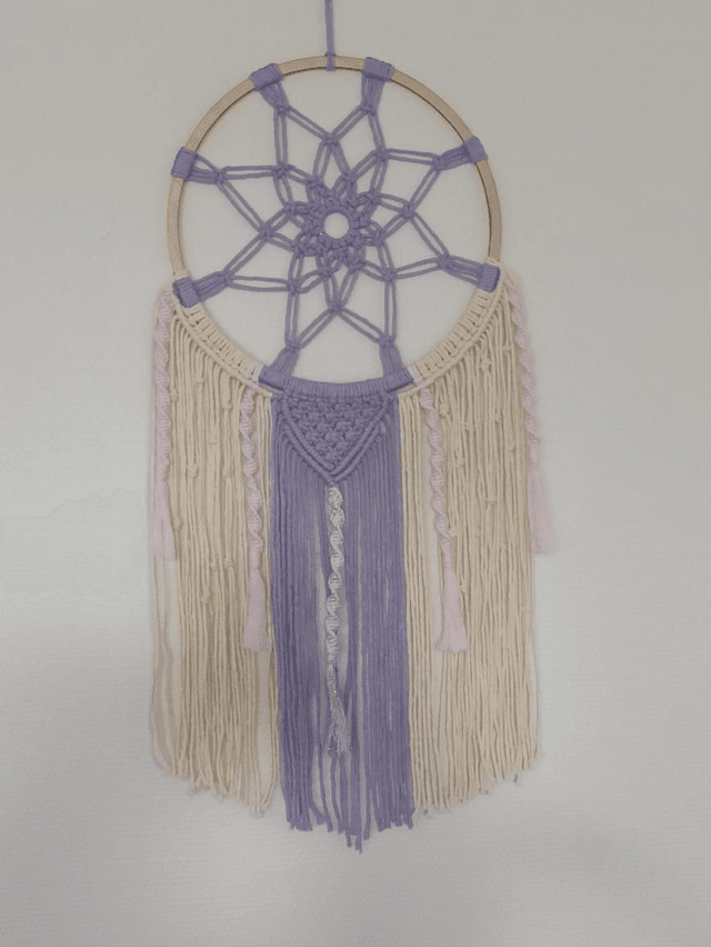 Attrape rêves violet Macramé 