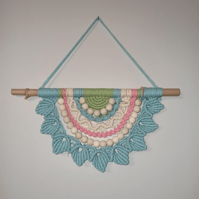 Déco demi cercle macramé 